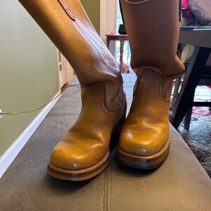 Women's Banana Leather Campus Boots Vintage Kinney